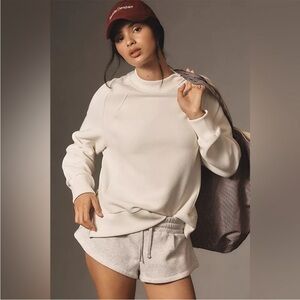 Varley Goulding Sweat Cowl Neck Sweatshirt in Ivory Sz XS